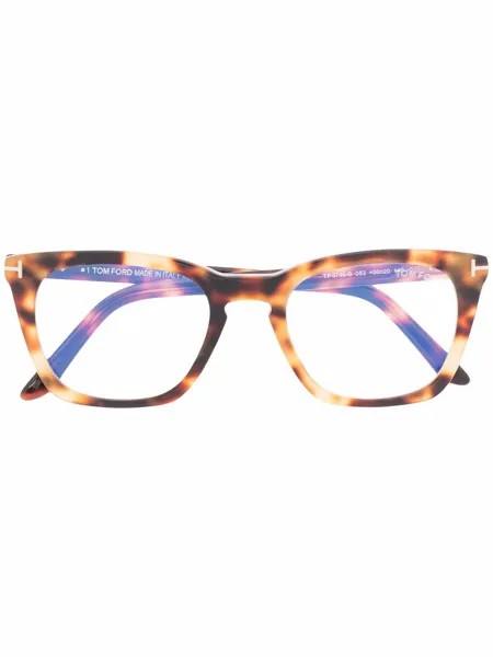 TOM FORD Eyewear очки в прямоугольной оправе черепаховой расцветки