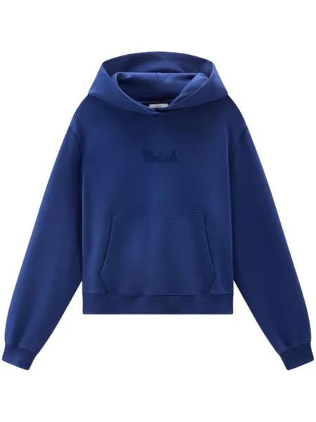Woolrich худи с вышитым логотипом, синий