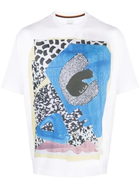 Paul Smith graphic-print cotton T-shirt, белый