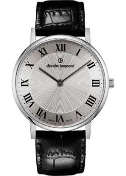 Швейцарские наручные  мужские часы Claude Bernard 20214-3AR. Коллекция Classic Slim Line