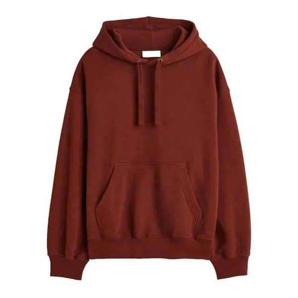 Толстовка H&M Oversized Fit Cotton, бордовый