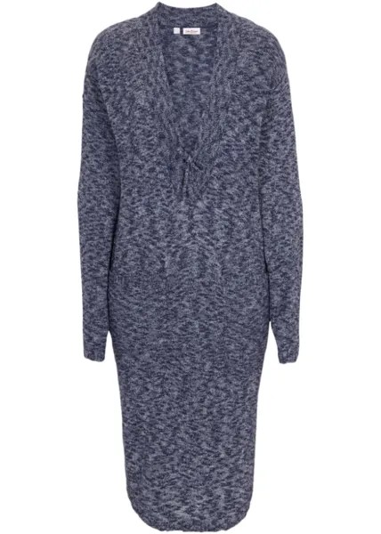 Трикотажное платье с глубоким вырезом John Baner Jeanswear, синий