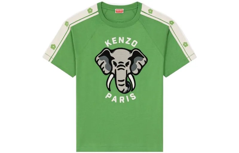 Футболка ELEPHANT мужская зеленая Kenzo, зеленый