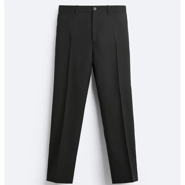 Брюки Zara Straight Fit Suit, черный
