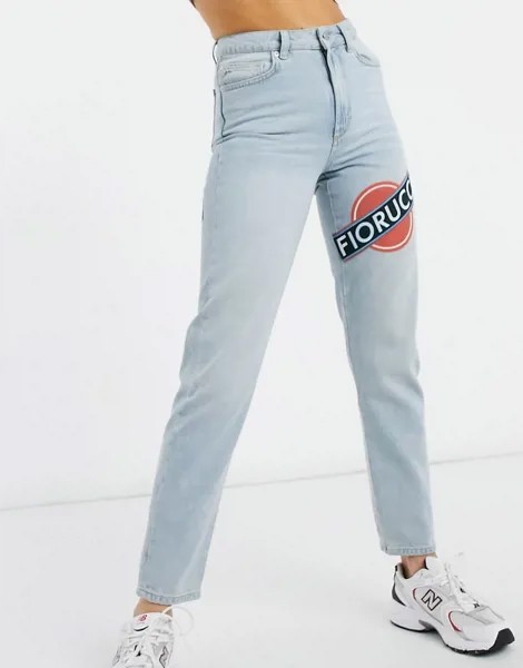 Светлые джинсы в винтажном стиле Fiorucci Tara-Синий