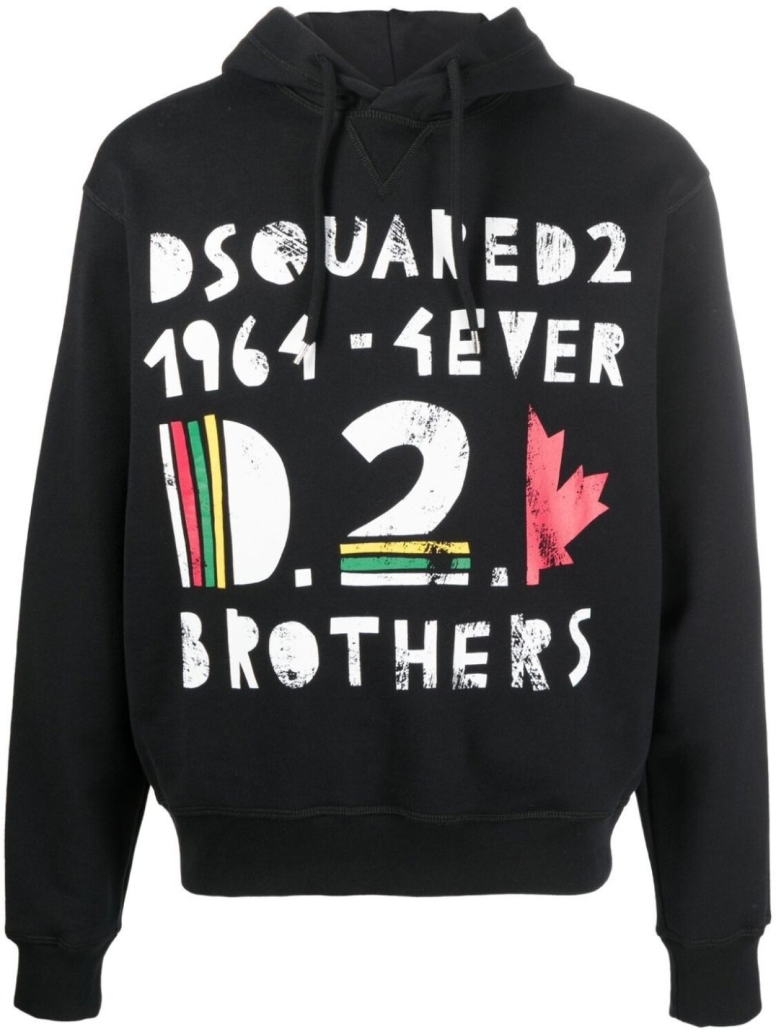 Dsquared2 худи с графичным принтом, черный