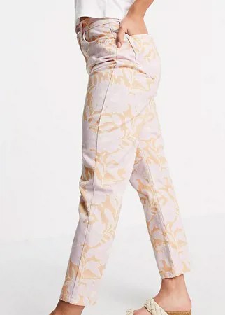 Джинсы в винтажном стиле с цветочным ретро-принтом Reclaimed Vintage Inspired the 91'-Многоцветный