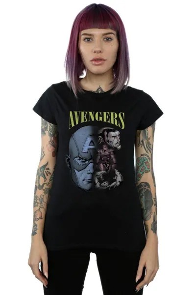 Хлопковая футболка Avengers Homage Marvel, черный