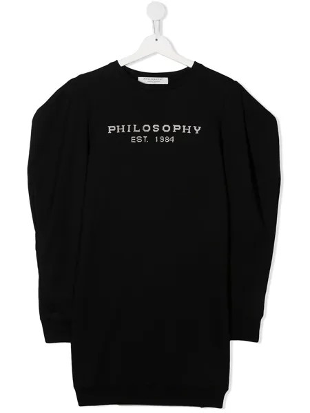 Philosophy Di Lorenzo Serafini Kids толстовка с объемными рукавами и вышитым логотипом