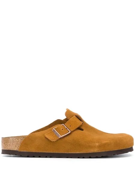 Birkenstock слиперы с пряжкой, коричневый
