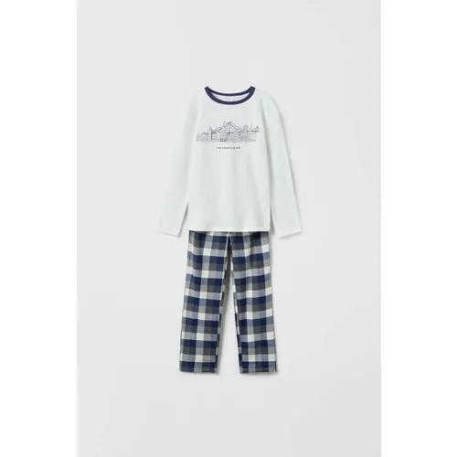 Пижама  Zara, размер 140, белый, синий