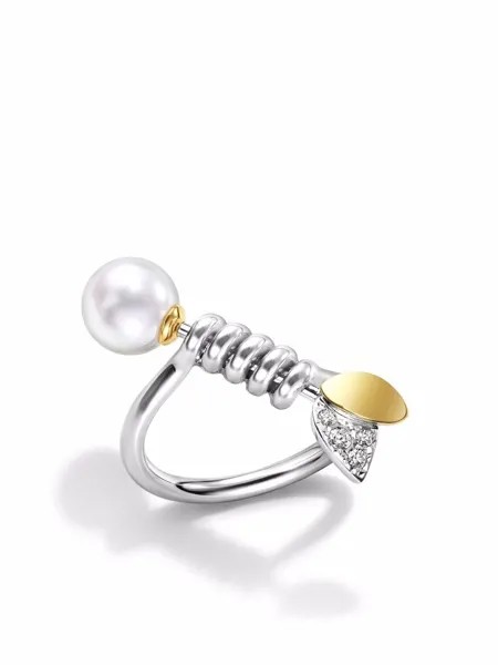 TASAKI кольцо M/G Tasaki Floret из желтого золота с жемчугом