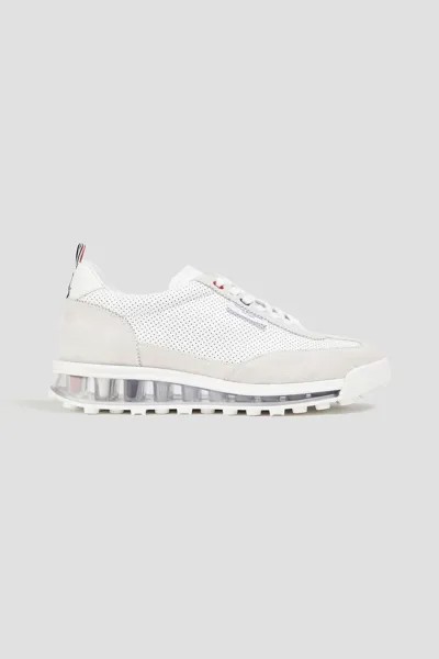 Кроссовки Tech Runner из перфорированной кожи Thom Browne, белый