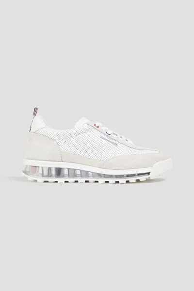 Кроссовки Tech Runner из перфорированной кожи Thom Browne, белый