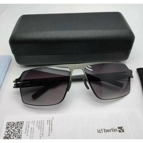 Солнцезащитные очки Ic! Berlin Model faris black 6316, серебряный