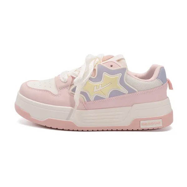Кроссовки WARRIOR Skateboarding Shoes Women's Low-top Pink/Beige, розовый/бежевый