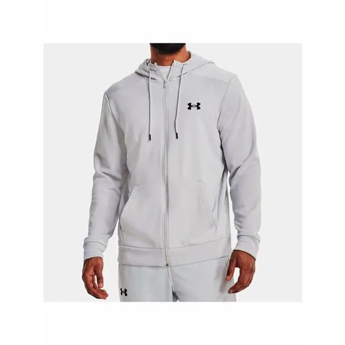 Толстовка спортивная Under Armour Armour Fleece Fz Hoodie, размер SM, , серый