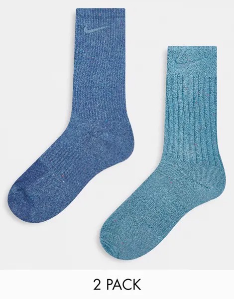 Синие меланжевые носки Nike Training Cushioned Everyday-Черный
