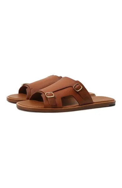 Кожаные шлепанцы Santoni