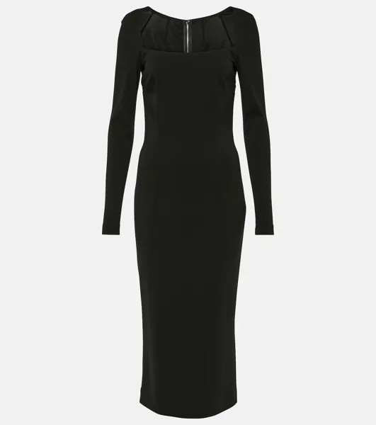 Платье миди из джерси Dolce&Gabbana, черный