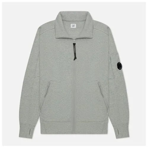 Мужская толстовка C.P. Company Diagonal Raised Fleece Zip Stand Up Collar Neck серый , Размер S