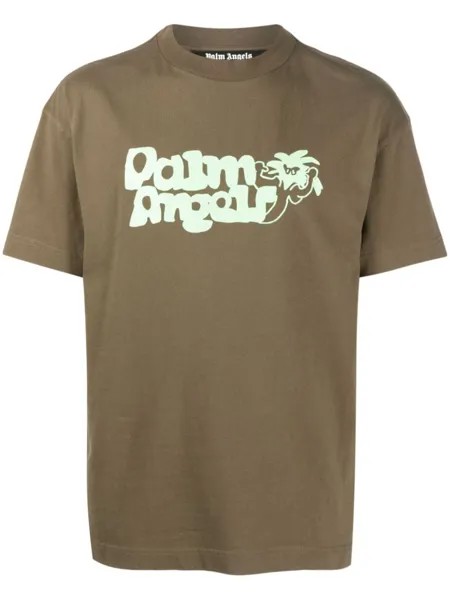 Palm Angels Viper cotton T-shirt, зеленый
