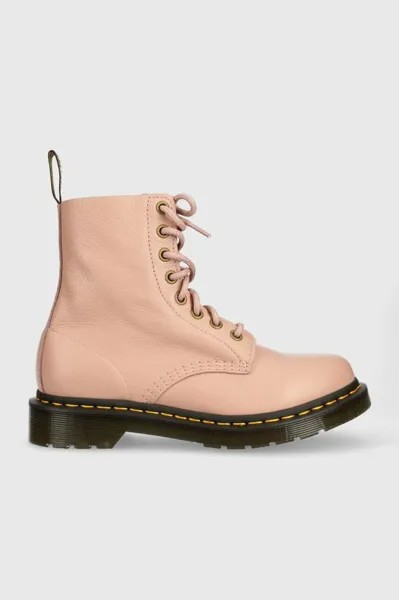 Доктор Кожаные ботинки Martens 1460 Pascal Dr. Martens, розовый