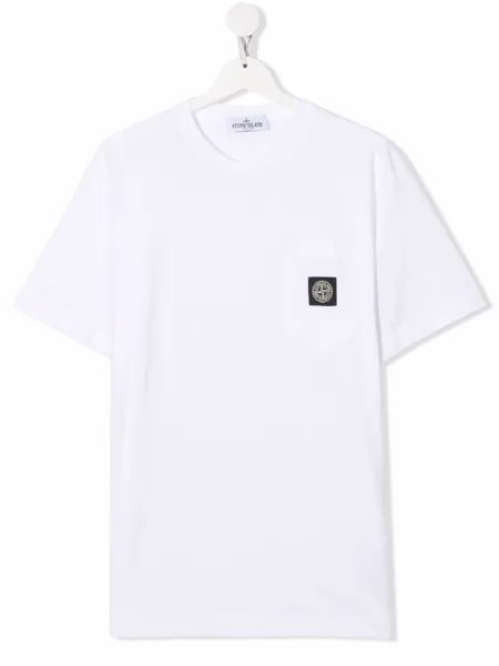 Stone Island Junior футболка с нашивкой-логотипом