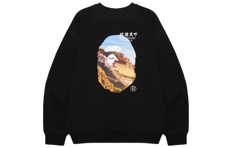 Толстовка Bape Ape World Series для мужчин A Bathing Ape, черный