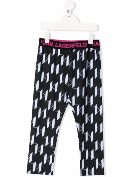Karl Lagerfeld Kids легинсы с монограммой