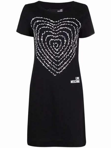 Love Moschino платье из джерси с 3D принтом
