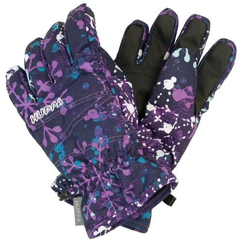 Перчатки Huppa, демисезон/зима, подкладка, светоотражающие детали, мембранные, размер 6, фиолетовый