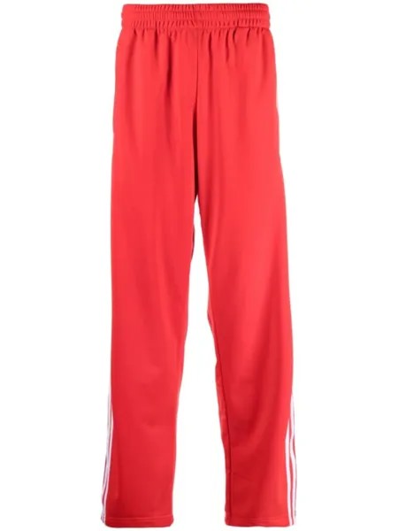 Adidas 3-Stripes straight-leg trousers, красный
