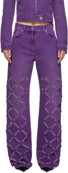 Пурпурные джинсы с Медузой Versace