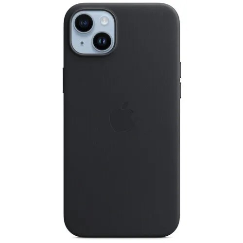 Чехол Apple iPhone 14 Leather MagSafe Midnight (MPP43)