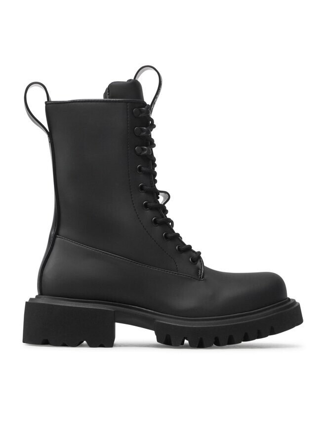 Ботильоны на шнуровке Show Combat Boot Rains, черный