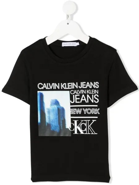 Calvin Klein Kids футболка с фотопринтом New York