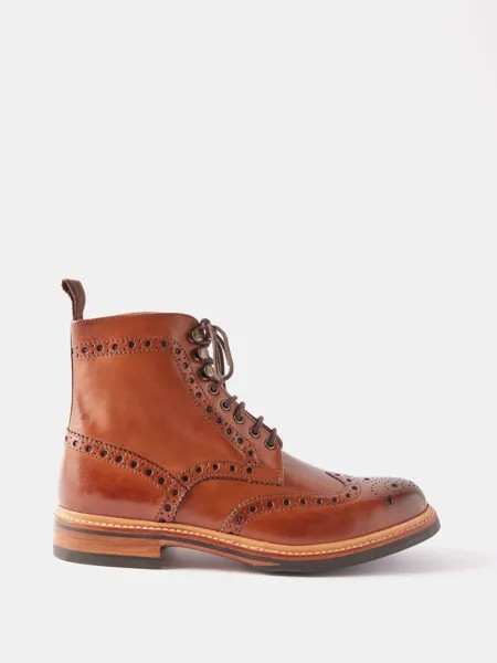 Кожаные ботинки броги fred Grenson, коричневый