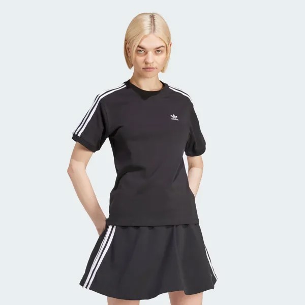 Футболка с 3 полосками Adidas, цвет Black
