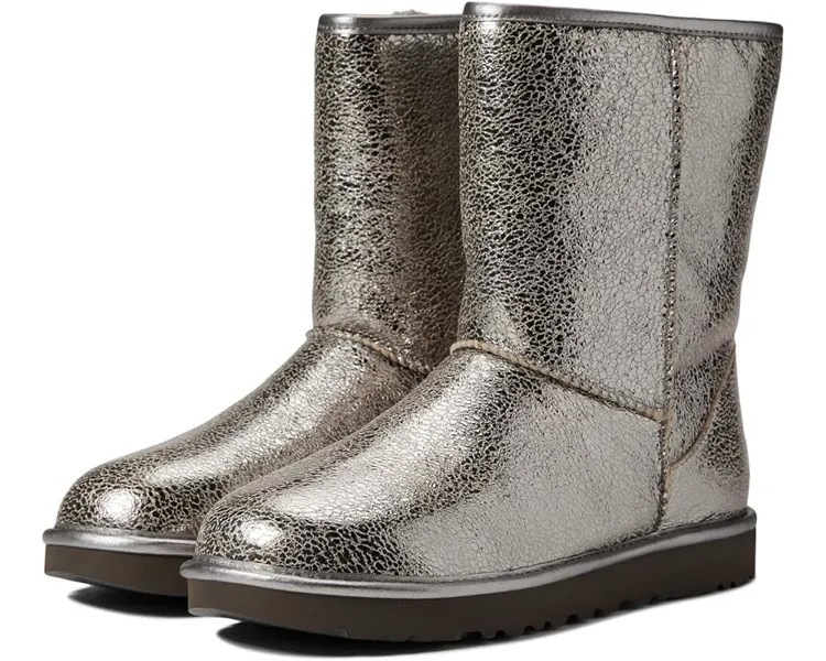 Ботинки UGG Classic Short Metallic Sparkle, цвет Gunmetal