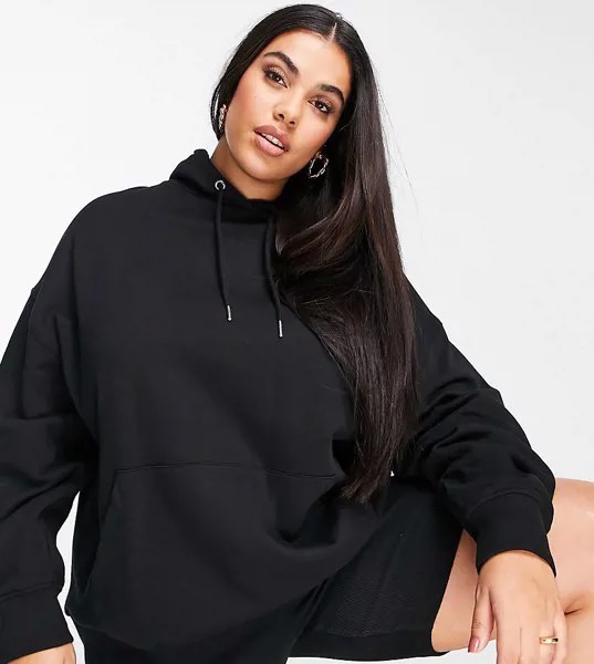 Oversized-худи бойфренда черного цвета ASOS DESIGN Curve-Черный цвет