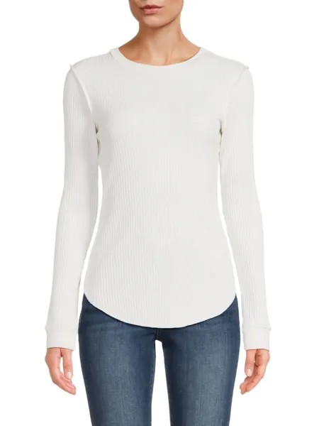 Топ Vail с круглым вырезом в рубчик Nsf, цвет Soft White