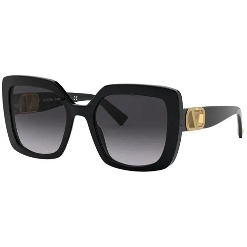 Солнцезащитные очки Valentino VA 4065 50018G, квадратные, оправа: пластик, с защитой от УФ, для женщин, черный