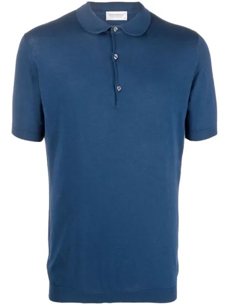 John Smedley рубашка поло с короткими рукавами, синий
