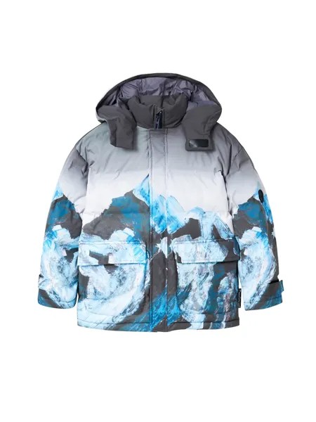 Межсезонная куртка Desigual, аква/темно-синий/светло-серый