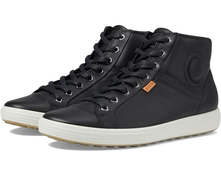 Кроссовки ECCO Soft 7 High Top, цвет Black/Black