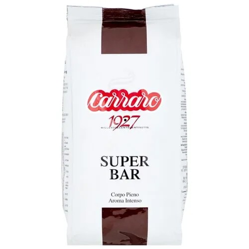 Кофе в зернах Carraro Super Bar, арабика/робуста, 1 кг
