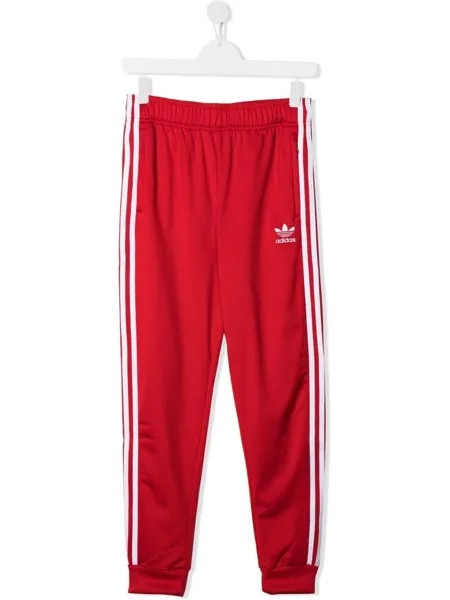 Adidas Kids спортивные брюки из джерси с тремя полосками