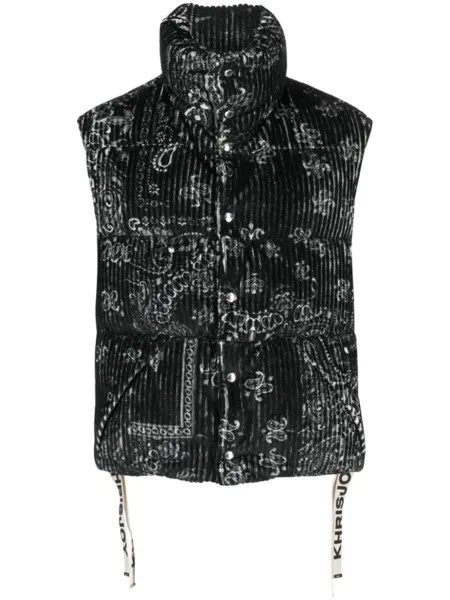 Khrisjoy paisley-print padded gilet, черный