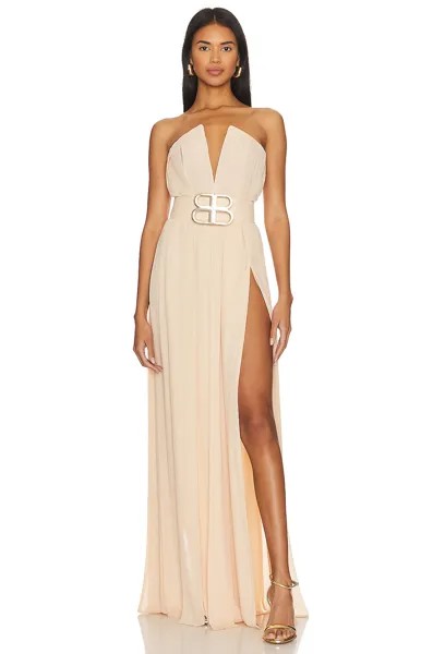 Платье Bronx and Banco Nia Cream Strapless Gown, кремовый